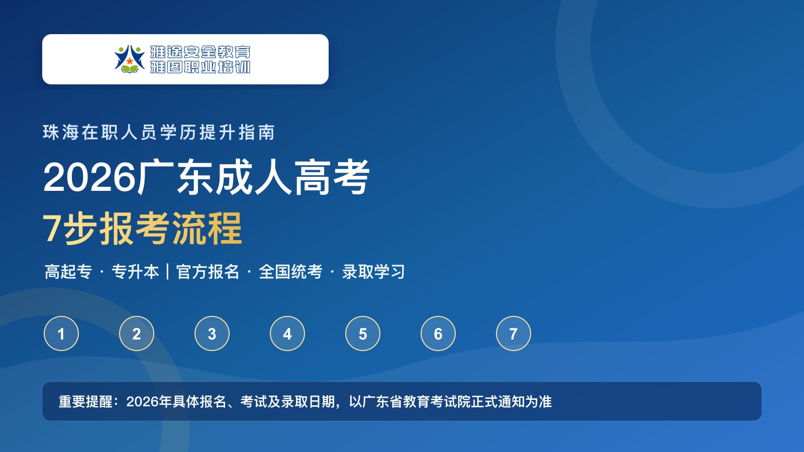 雅途教育2026广东成人高考珠海在职人员7步报考流程指南 雅途教育2026广东成人高考珠海在职人员7步报考流程指南